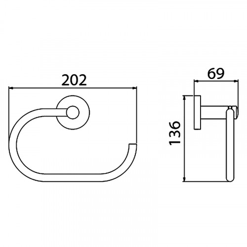 Полотенцедержатель Timo Saona 13050/00 Хром