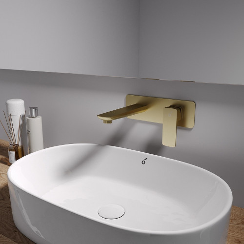 Смеситель для раковины Oliveeka D OL-869003-BG цвет Золото матовое