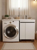 Тумба под раковину Uperwood Magenta 110 5930205166 цвет Белый матовый Графит матовый