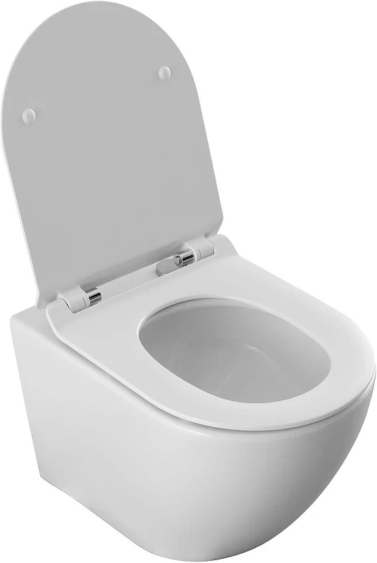 Унитаз с инсталляцией Aquanet Cetus 332171+306274+306276 цвет Белый с сиденьем Микролифт и клавишей смыва цвет Хром