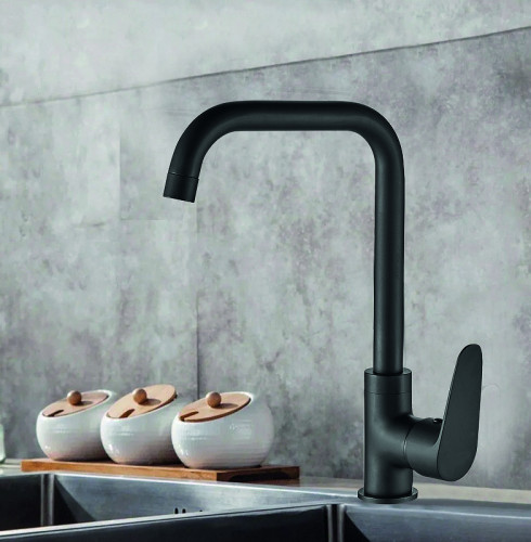 Смеситель для кухни WesnaArt Nova NOV03-150Black Черный матовый