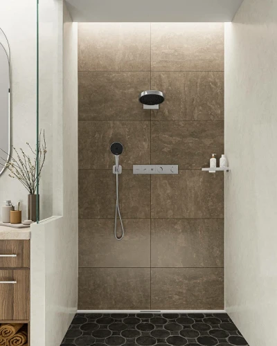 Смеситель для душа Hansgrohe RainSelect 15380000 с термостатом Хром латунь встраиваемый