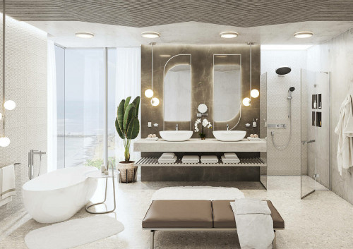 Смеситель для душа Hansgrohe RainSelect 15380000 с термостатом Хром латунь встраиваемый