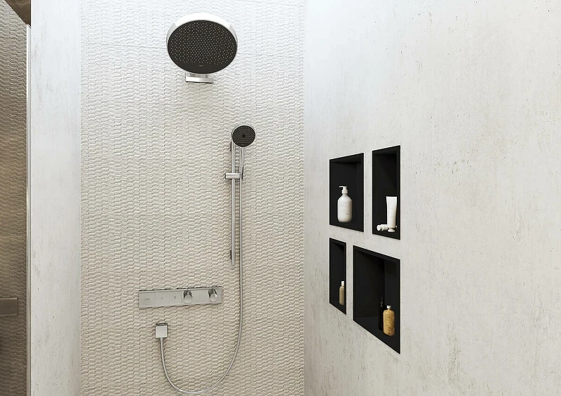 Смеситель для душа Hansgrohe RainSelect 15380000 с термостатом Хром латунь встраиваемый
