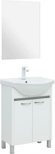 Тумба с раковиной Aquanet Донна 60 308382 цвет Белый глянец