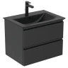 Тумба под раковину Ideal Standard Tesi 60 T0050ZT подвесная цвет Silk Black (Черный шелк)