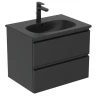 Тумба под раковину Ideal Standard Tesi 60 T0050ZT подвесная цвет Silk Black (Черный шелк)