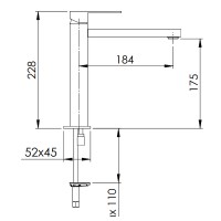 Смеситель для раковины Remer Q-Design QD11L Хром латунь однорычажный