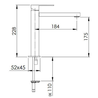 Смеситель для раковины Remer Q-Design QD11L Хром латунь