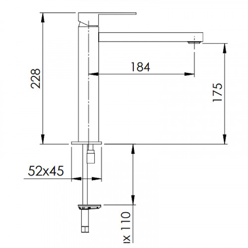 Смеситель для раковины Remer Q-Design QD11L Хром латунь
