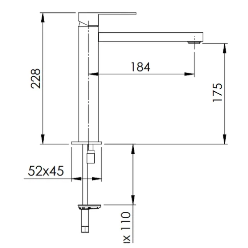 Смеситель для раковины Remer Q-Design QD11L Хром латунь