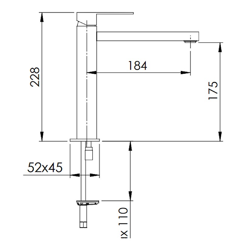 Смеситель для раковины Remer Q-Design QD11L Хром латунь