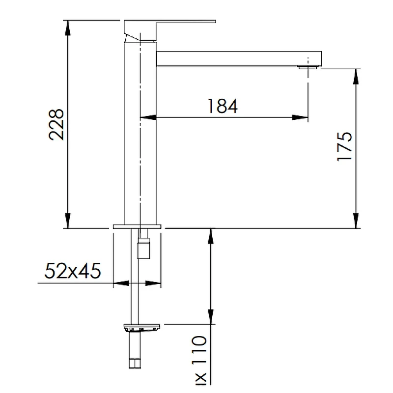 Смеситель для раковины Remer Q-Design QD11L Хром латунь