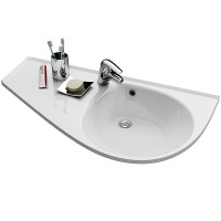 Раковина Ravak Avocado Comfort 95 L XJ9L1100000 Белая искусственный камень (литьевой мрамор) подвесная