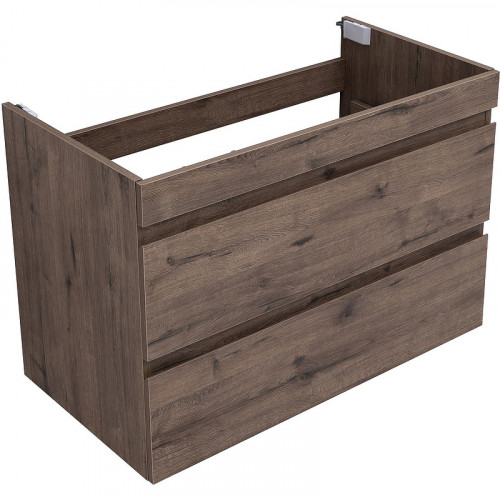 Тумба под раковину Aquanet Нота New 90 334193 подвесная Дуб веллингтон табак МДФ / ЛДСП