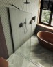 Душевая перегородка Maybah Glass MGD-680-6ш 1090x1950 в широком профиле Черный стекло сатиновое