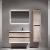 Тумба под раковину Sancos Marmi 2.0 100 R MR2.0100REG подвесная Дуб галифакс натуральный МДФ / ЛДСП