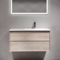 Тумба под раковину Sancos Marmi 2.0 100 R MR2.0100REG подвесная Дуб галифакс натуральный МДФ / ЛДСП