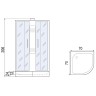 Душевая кабина Мономах Б/К 70x70x24 С МЗ 10000005802 без гидромассажа
