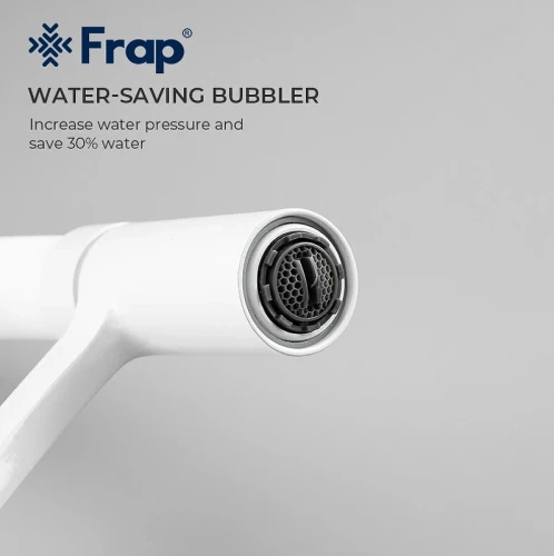 Смеситель для кухни Frap F4552-8 Белый латунь