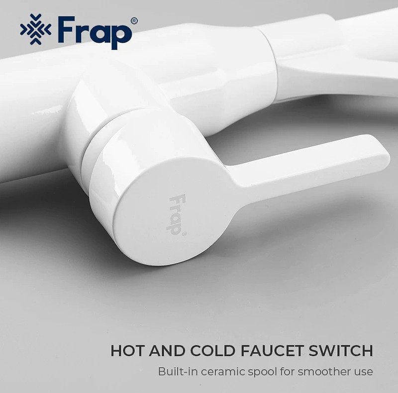 Смеситель для кухни Frap F4552-8 Белый латунь