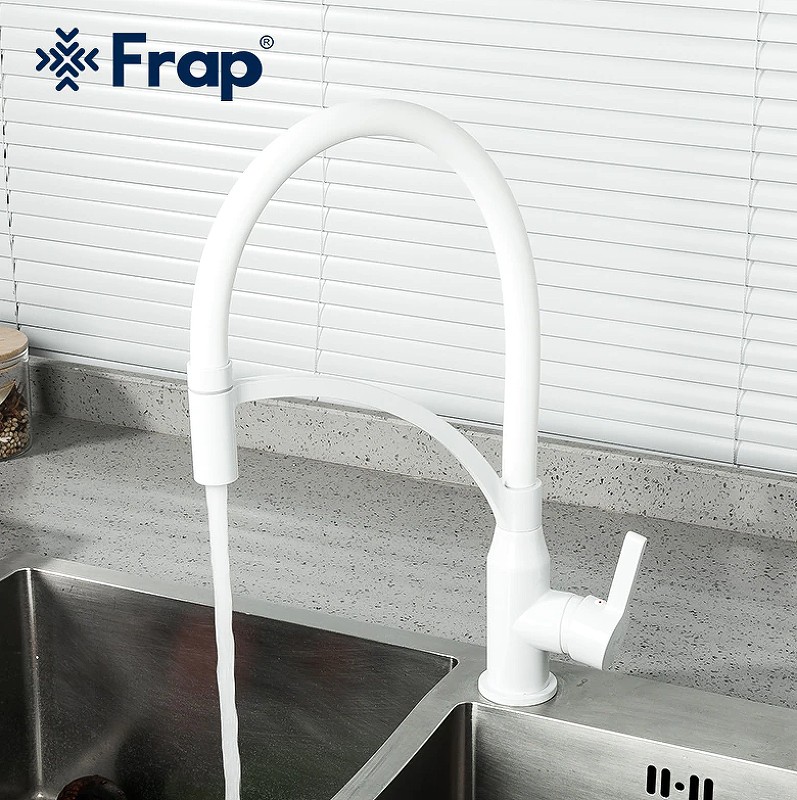 Смеситель для кухни Frap F4552-8 Белый латунь
