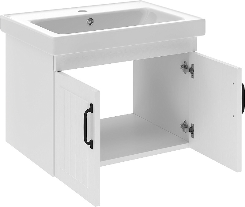 Тумба с раковиной DIWO Сочи 60 подвесная цвет Белый