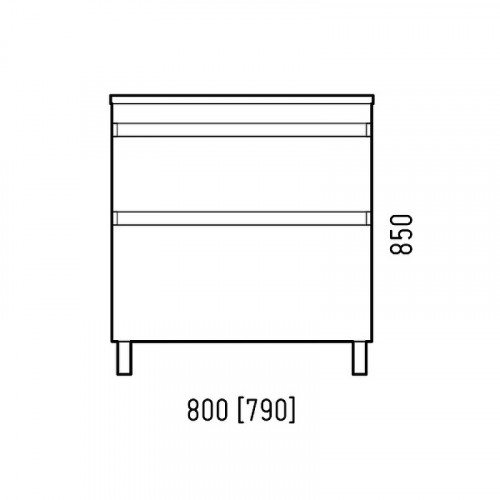 Тумба под раковину Corozo Алабама Z2 80 SD-00000595 Белая МДФ / ЛДСП