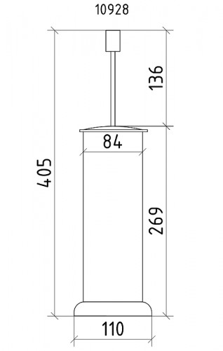 Ершик для унитаза Boheme Royal Cristal 10928-CR-B Хром