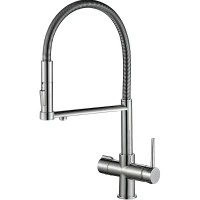 Смеситель для кухни ZorG Steel Hammer SH 2002 CR Хром латунь на столешницу