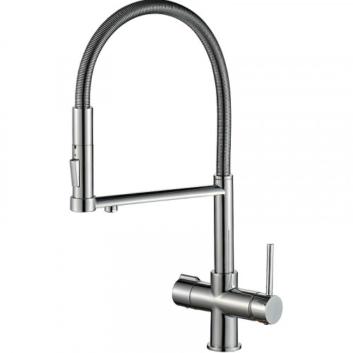 Смеситель для кухни ZorG Steel Hammer SH 2002 CR Хром латунь на столешницу