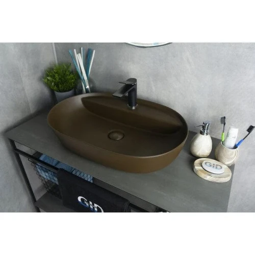 Раковина Gid Lago Br1346 61 53342 цвет Коричневый матовый