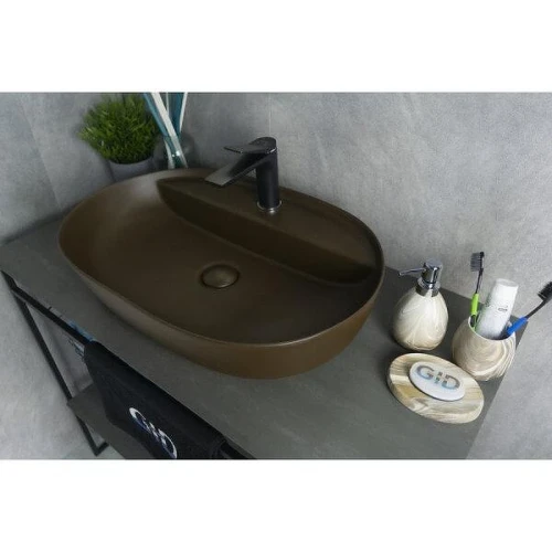 Раковина Gid Lago Br1346 61 53342 цвет Коричневый матовый