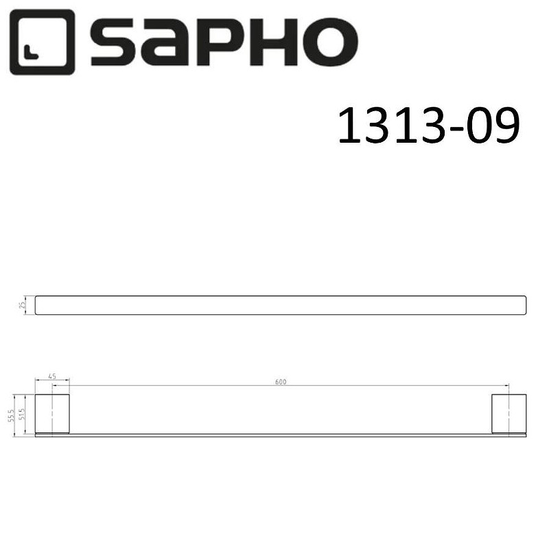 Полотенцедержатель Sapho Everest 1313-09 цвет Хром
