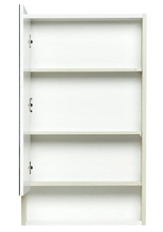 Зеркальный шкаф Aquaton Рико 50 1A212302RIB90 Белый Ясень фабрик МДФ / ЛДСП, стекло