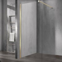 Душевая перегородка Vincea Walk-In 70 VSW-1H700CLG профиль Золото матовое стекло прозрачное
