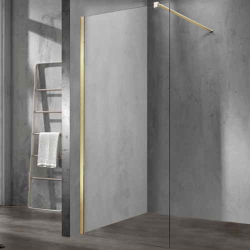 Душевая перегородка Vincea Walk-In 70 VSW-1H700CLG профиль Золото матовое стекло прозрачное