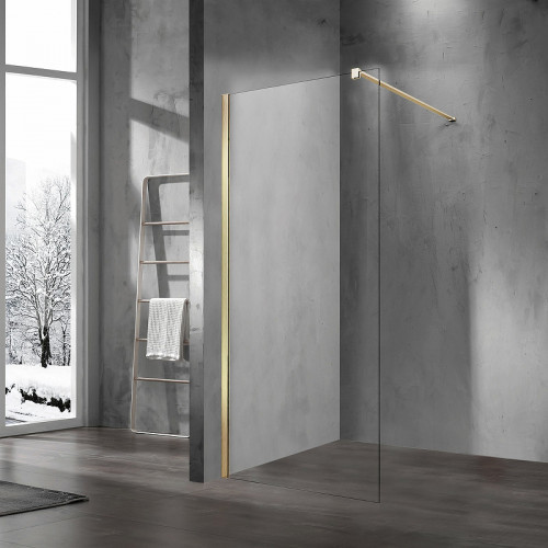 Душевая перегородка Vincea Walk-In 70 VSW-1H700CLG профиль Золото матовое стекло прозрачное