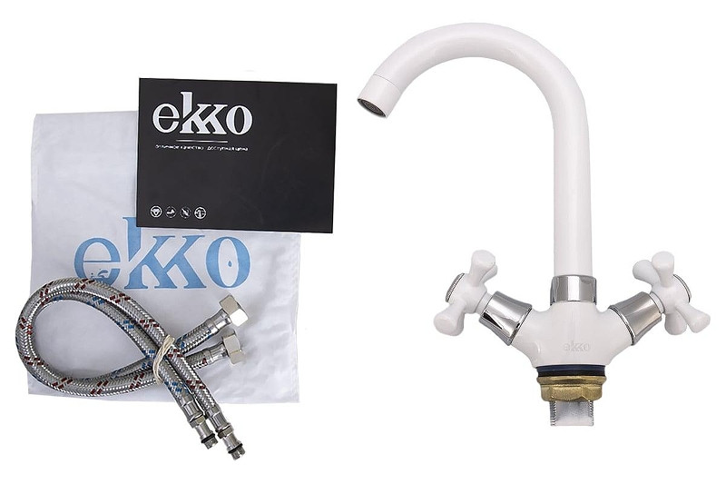 Смеситель для раковины Ekko E13332 цвет Белый