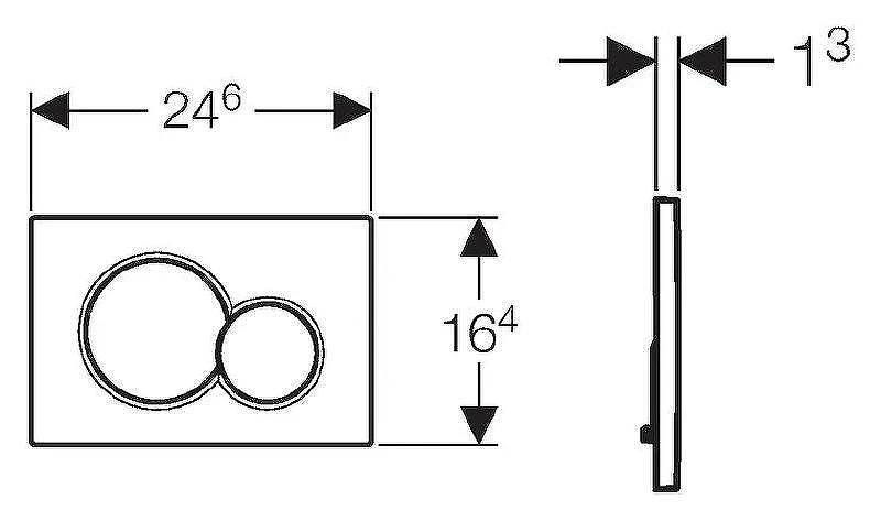 Клавиша смыва Geberit Sigma 01 115.770.DW.5 Черная глянцевая