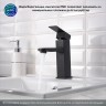 Смеситель для раковины Ростовская Мануфактура Сантехники SUS125BL-001F Черный матовый нержавеющая сталь