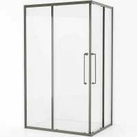 Душевой уголок Cezares Relax-304 120x90 RELAX-304-AH-2-120/90-C-GM профиль Оружейная сталь стекло прозрачное