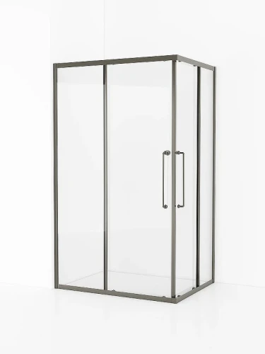 Душевой уголок Cezares Relax-304 120x90 RELAX-304-AH-2-120/90-C-GM профиль Оружейная сталь стекло прозрачное