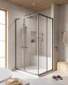 Душевой уголок Cezares Relax-304 120x90 RELAX-304-AH-2-120/90-C-GM профиль Оружейная сталь стекло прозрачное