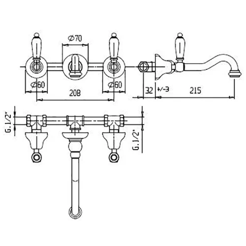Смеситель для раковины Cezares First FIRST-BLS1-02-Bi