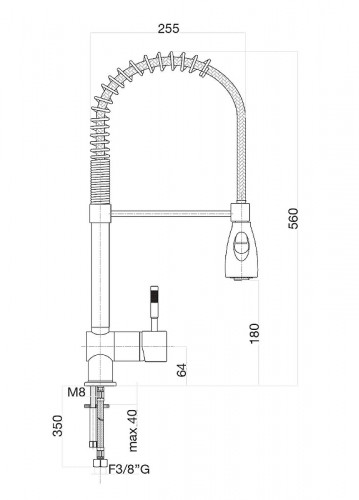 Смеситель для кухни Fiore Xenon 44CR5465 цвет Хром