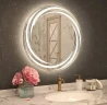 Зеркало Art&Max Romanic AM-Rom-800-800-DS-F с подсветкой с сенсорным выключателем стекло