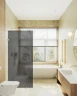 Душевая перегородка Maybah Glass MGD-273-3 990x1950 коннектор стена-стекло Золото стекло графитовое матовое