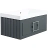 Тумба под раковину La Fenice Cubo 80 FNC-01-CUB-G-80 подвесная Серая матовая МДФ / ЛДСП
