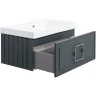 Тумба под раковину La Fenice Cubo 80 FNC-01-CUB-G-80 подвесная Серая матовая МДФ / ЛДСП